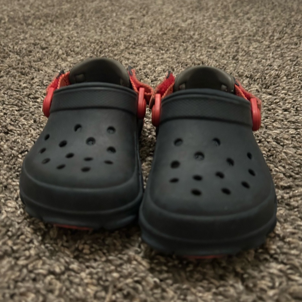 Kids Black and Red Clogs